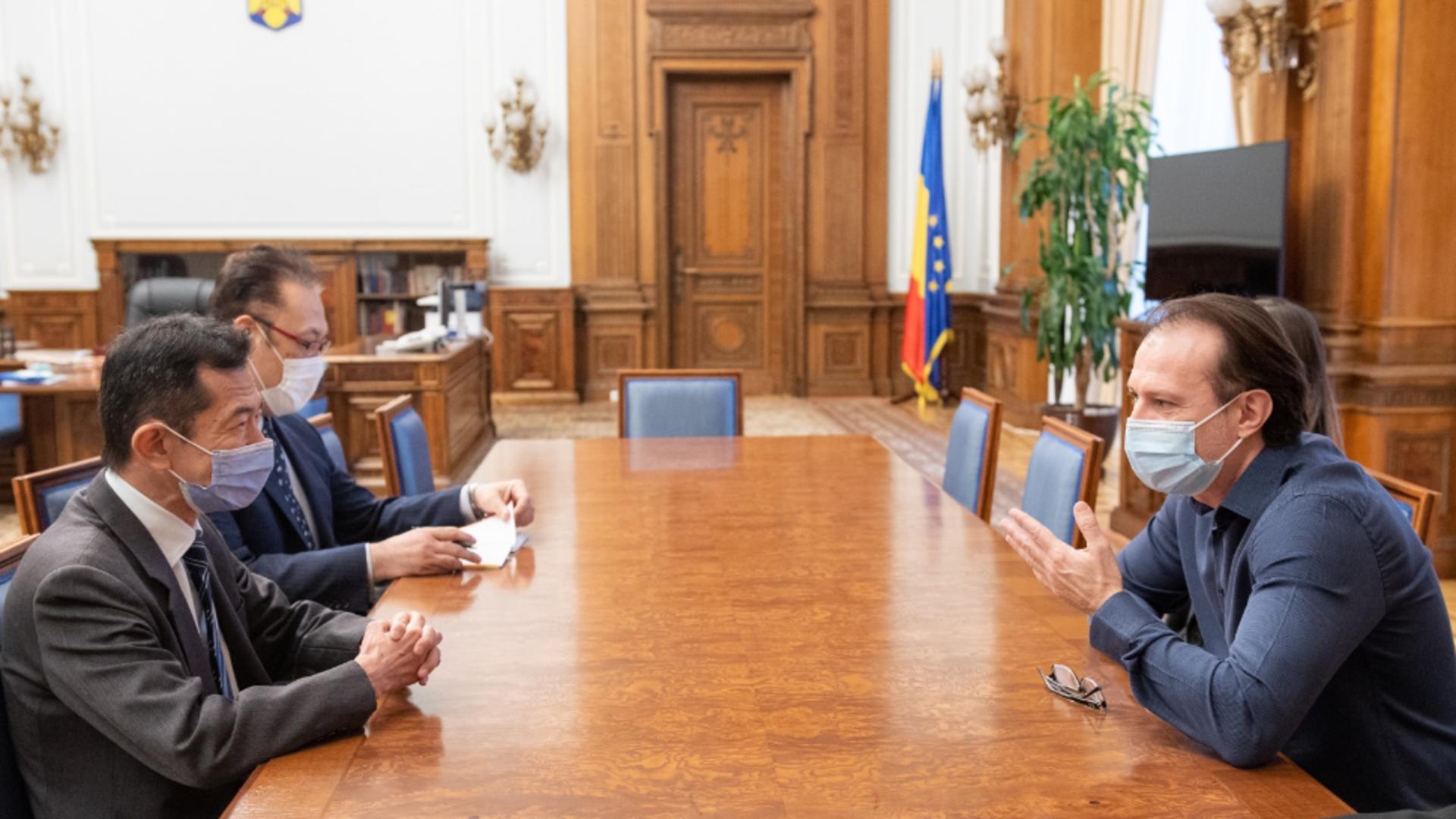 Florin Cîțu, întâlnire cu ambasadorul Japoniei la București