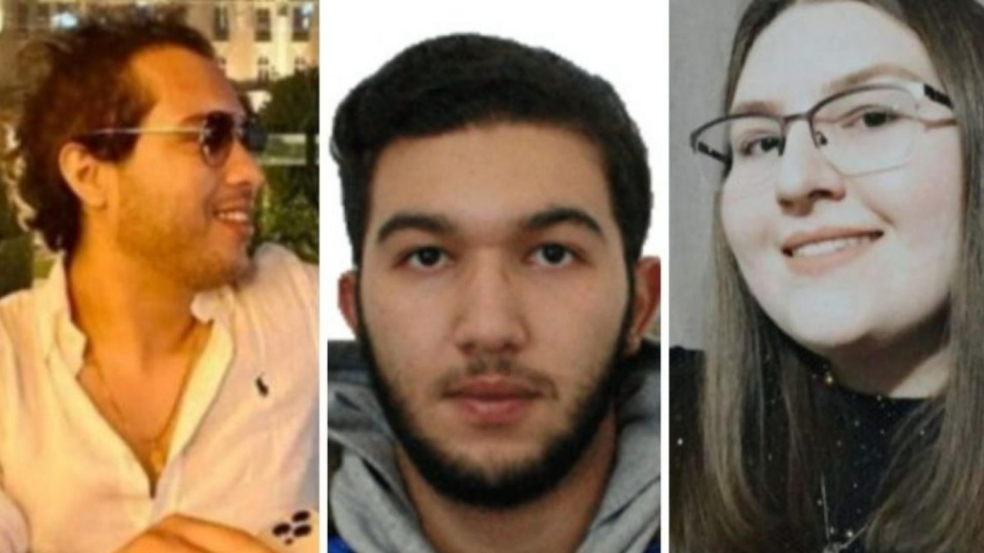 Principalul suspect (mijloc) și cei doi tineri (stânga și dreapta) uciși la Iași