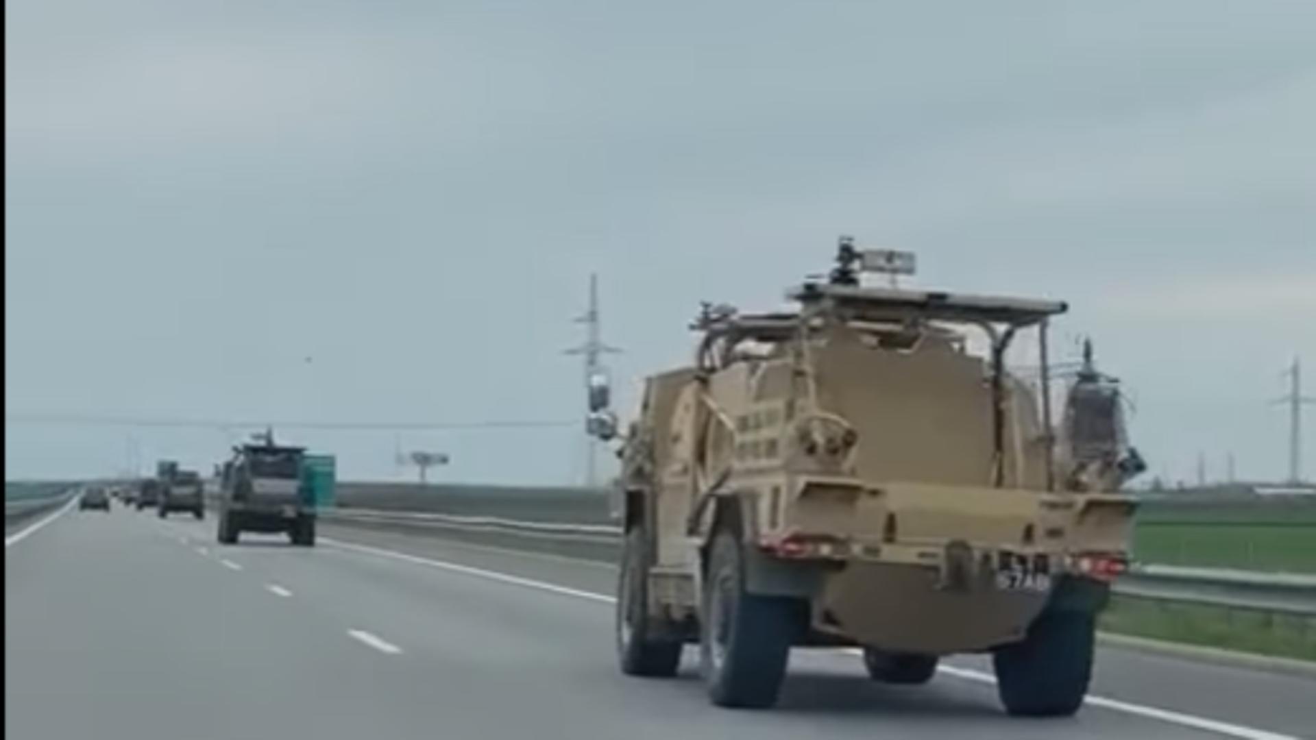 Convoi militar (captură video)