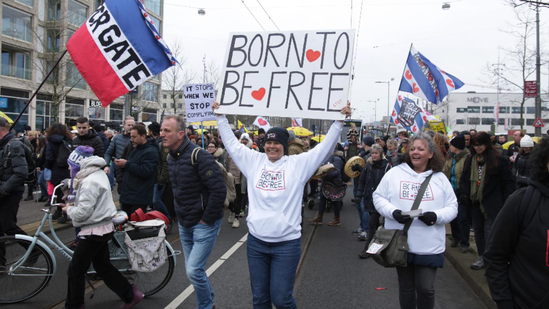 Proteste de amploare în Olanda. Foto/Profimedia