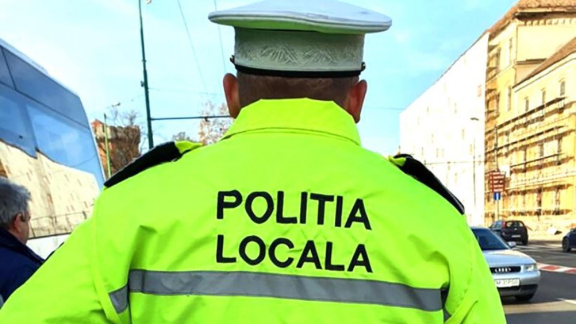 Polițist local - imagine cu notă sugestivă