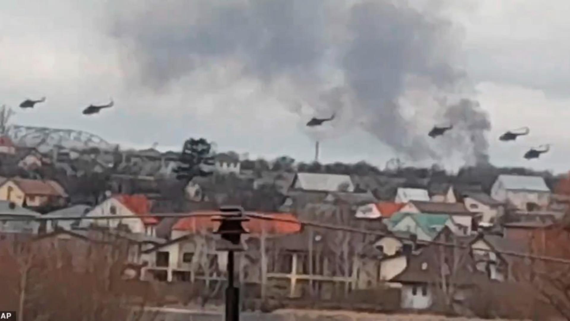 Elicoptere deasupra Kievului FOTO: Captura video