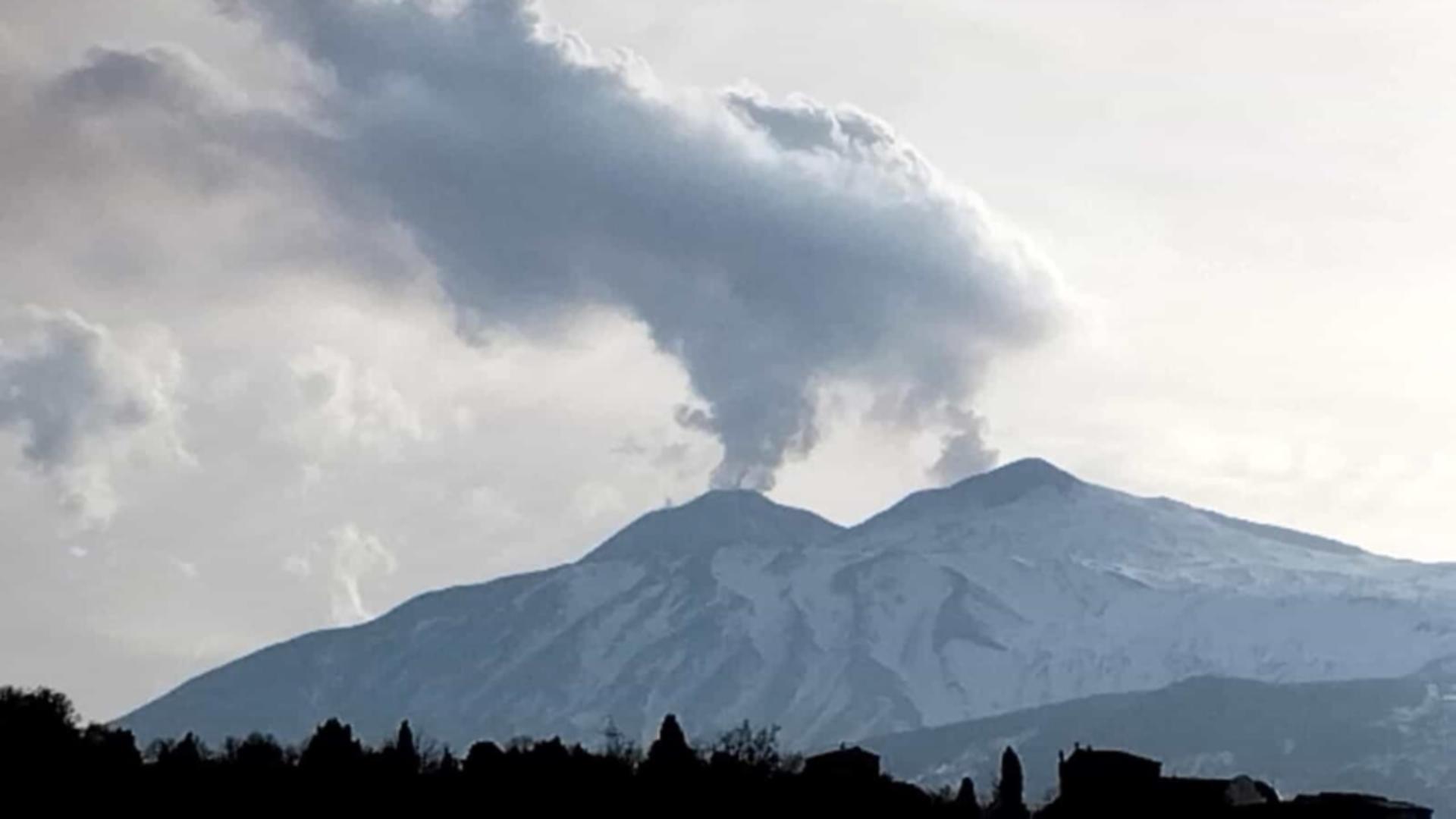 Erupția vulcanului Etna (foto: Catania Today)