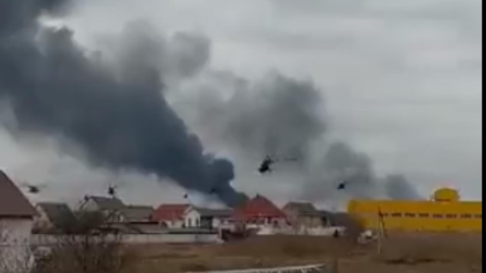 Atac elicoptere rusești / Captură Twitter
