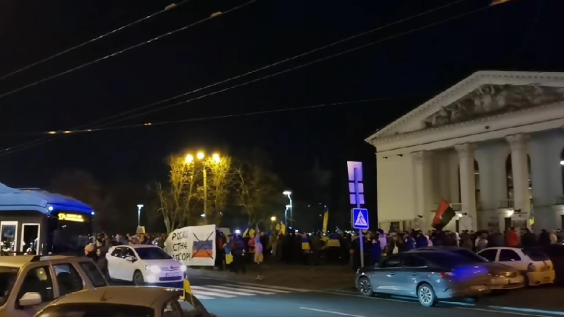 Protest Ucraina/ Captură video