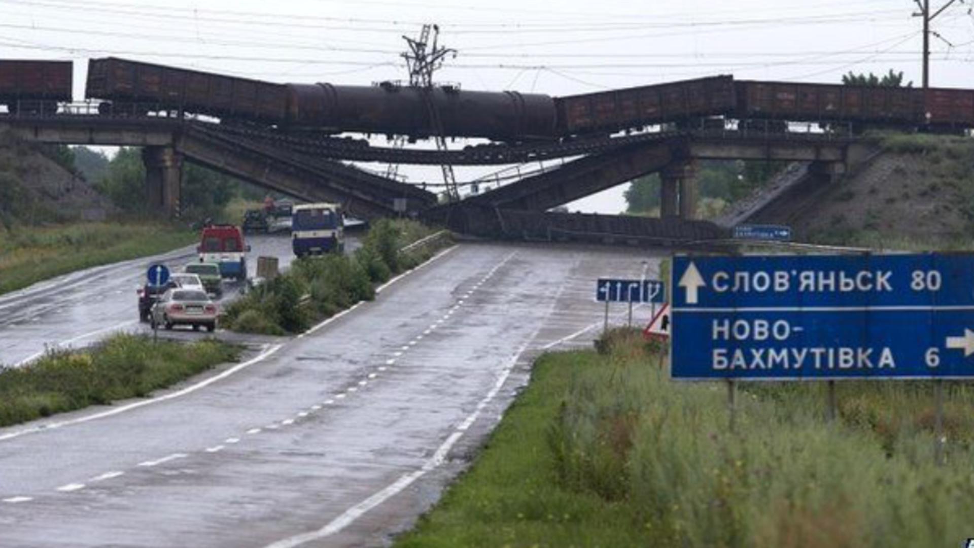 Pod calea ferată bombardat FOTO: Profimedia 