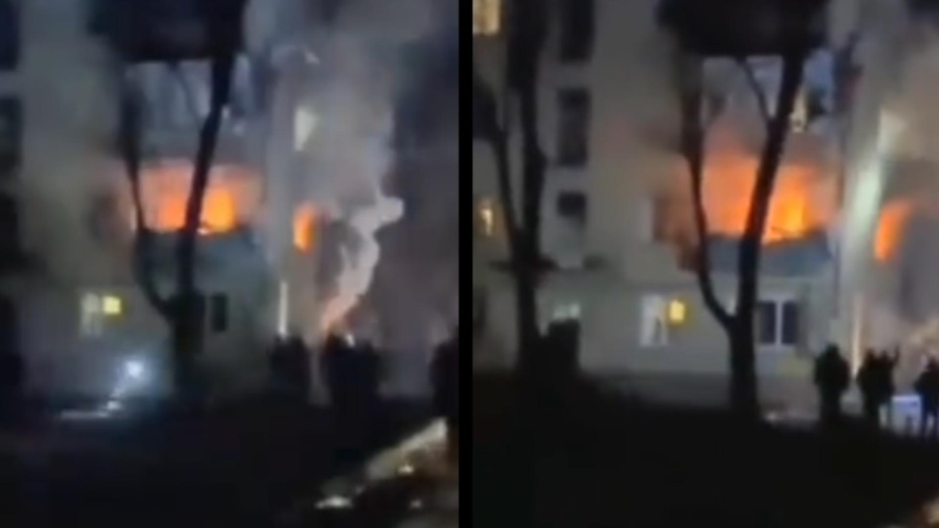 Bombardamente Kiev / Captură video Twitter
