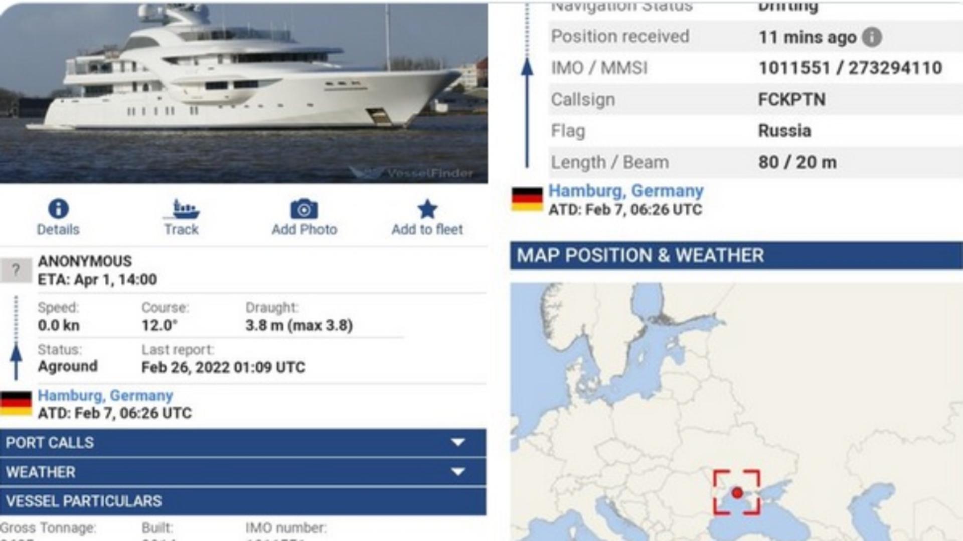 Iachtul lui Vladimir Putin, atacat de hackeri - destinația: IAD