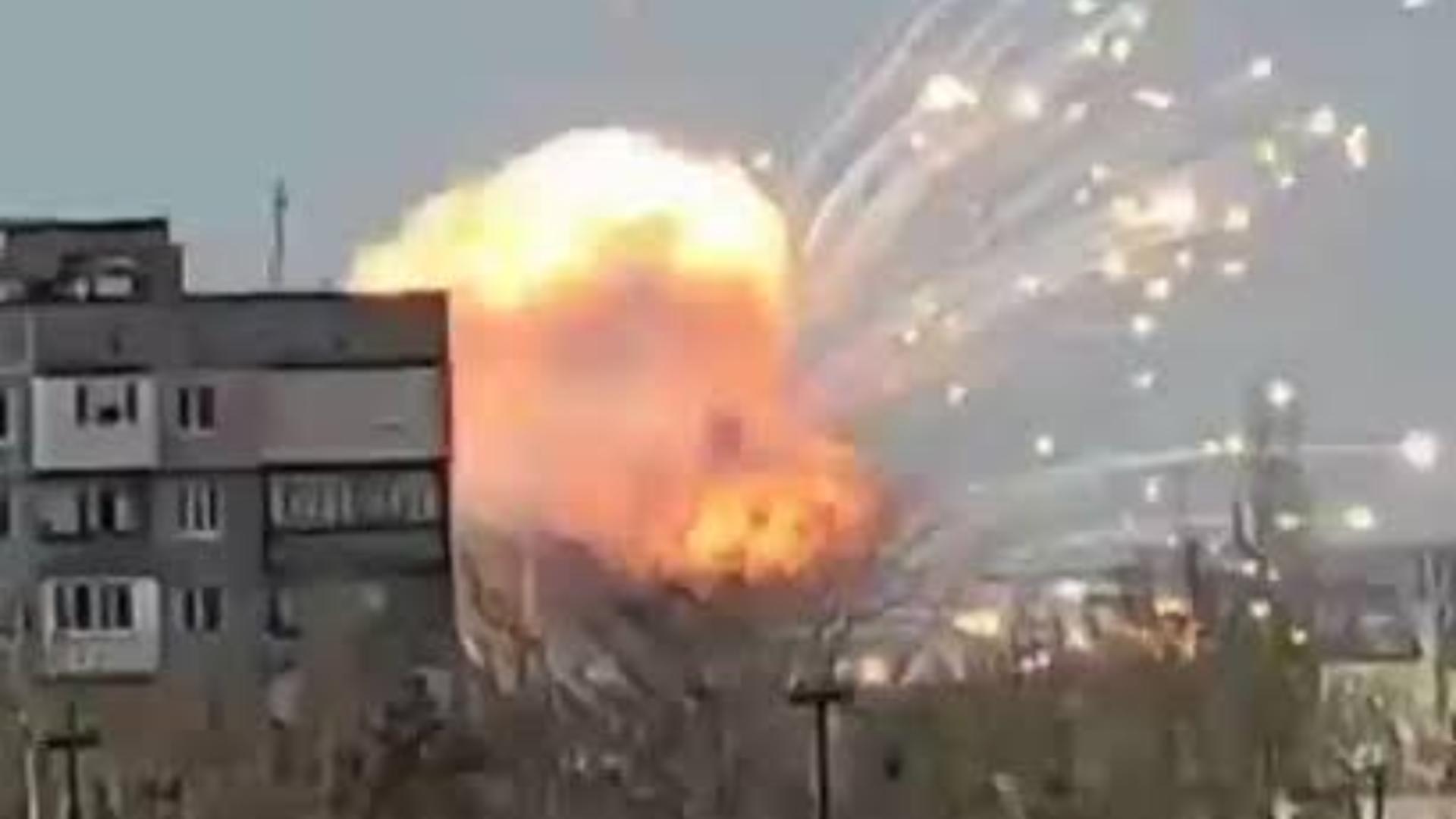 Bombardament în Melitopol (foto Sam Rajput)