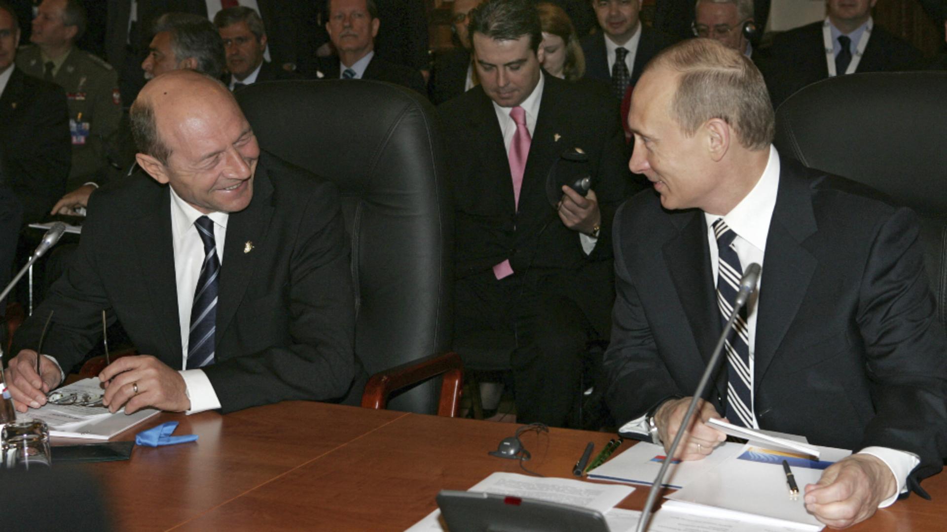 T. Băsescu si V. Putin (Profimedia, arhivă)