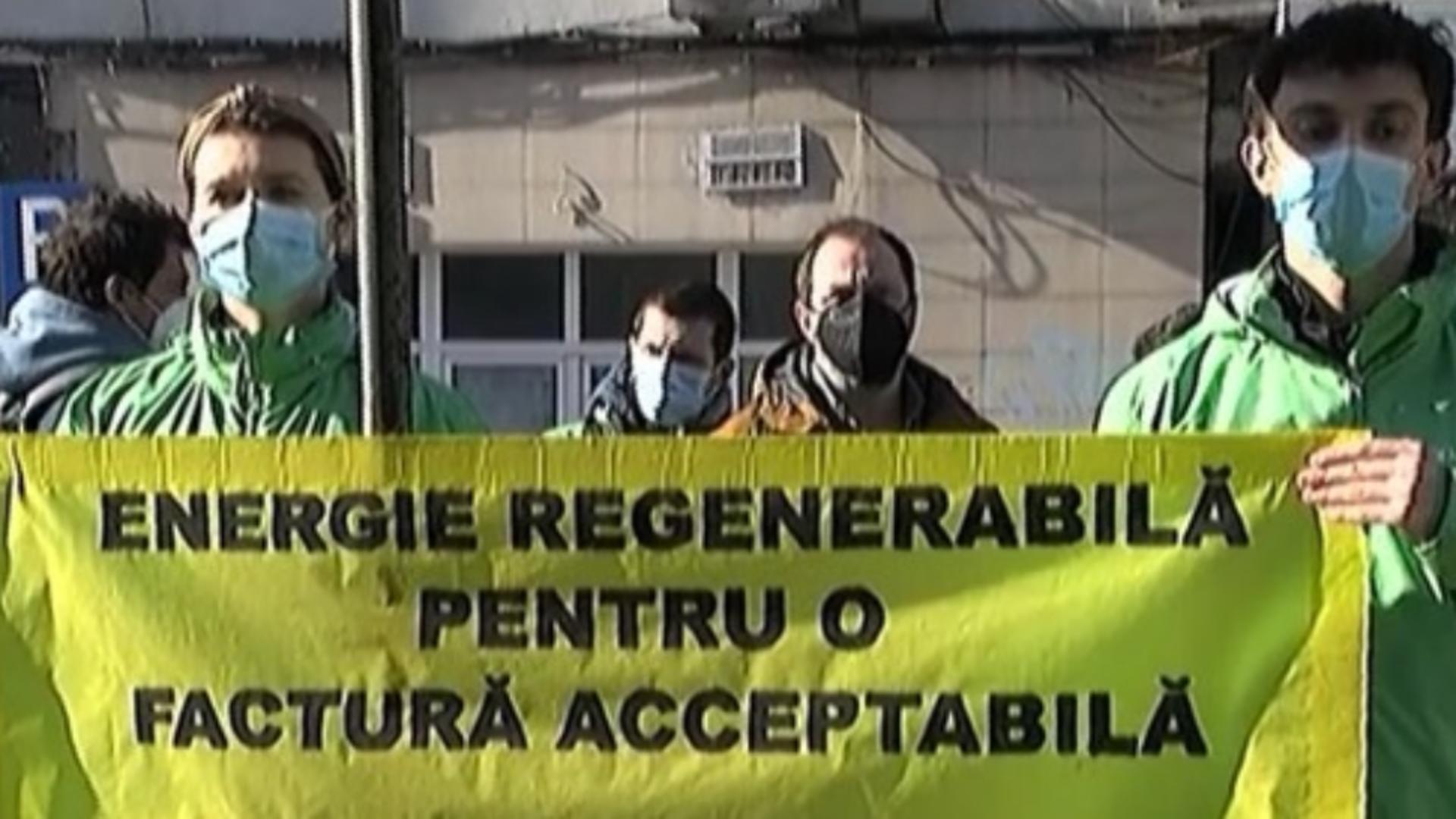 Protest împotriva facturilor uriașe în fața Ministerului Energiei, 3 februarie 2022