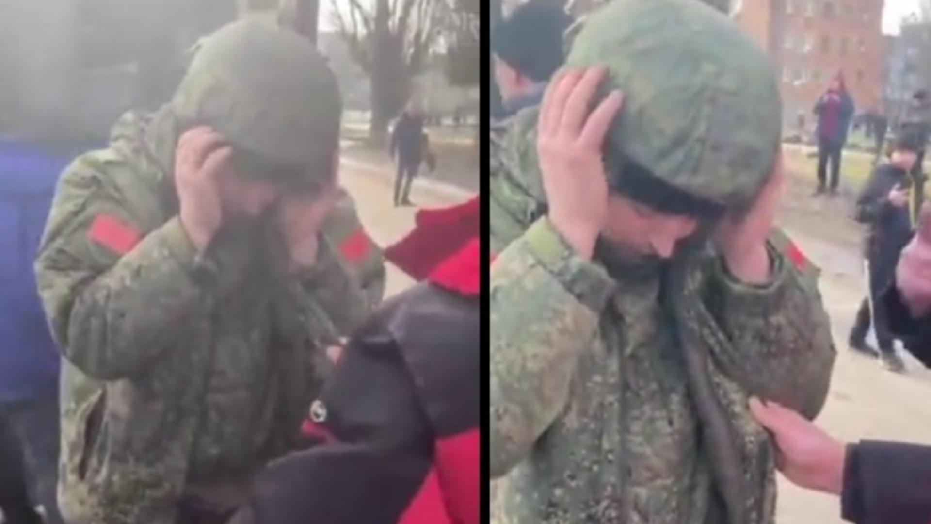 Militar rus, prins și dezarmat de ucraineni