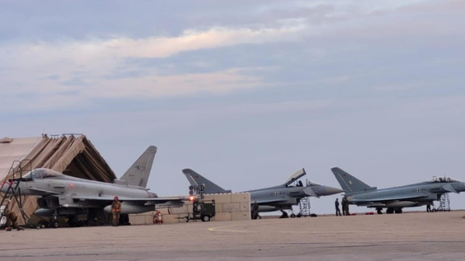 Avioane Eurofighter Typhoon din Germania la Baza militară Mihail Kogălniceanu. Foto/Arhivă