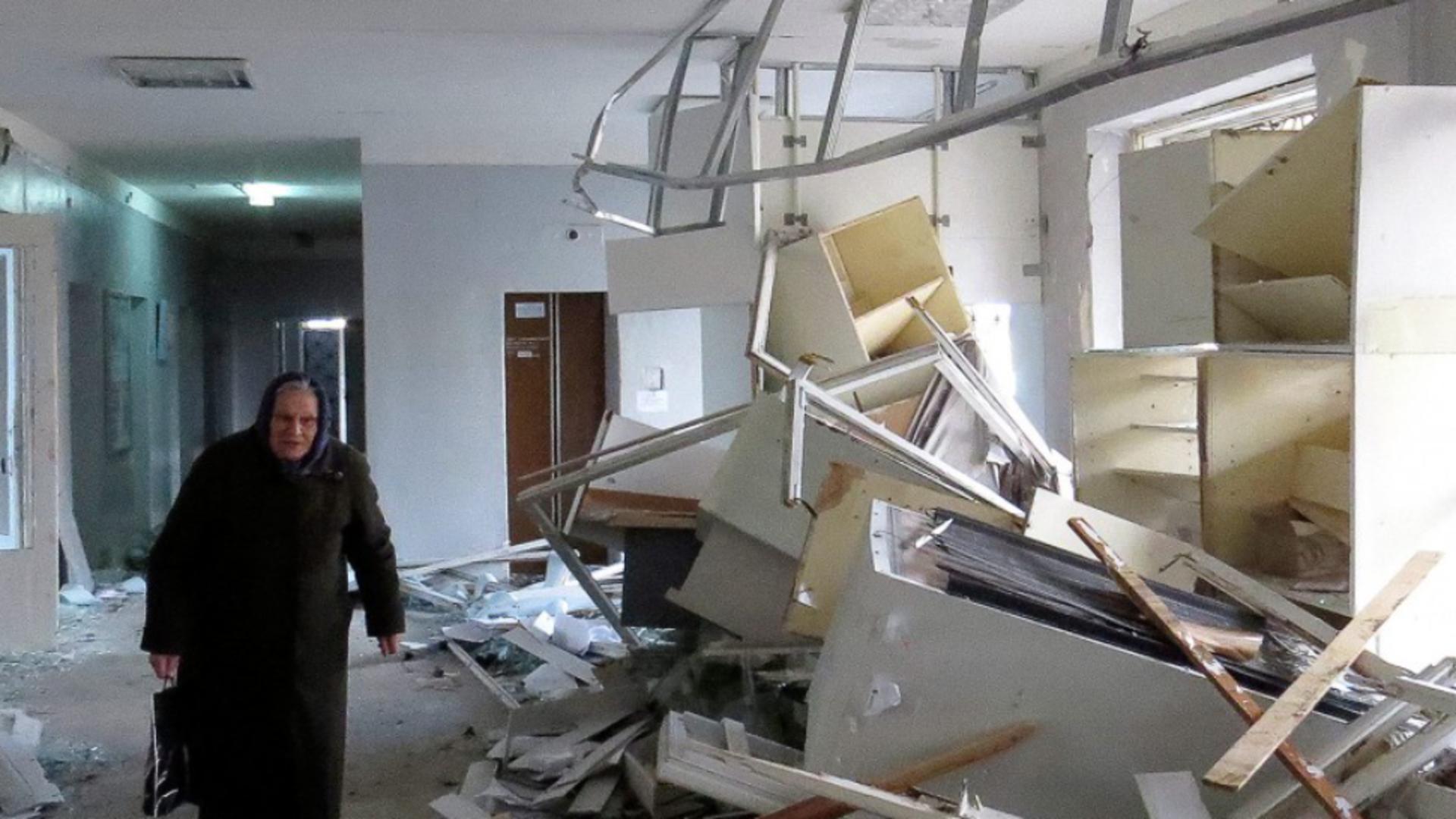Donetk bombardament spital FOTO: Captura Video