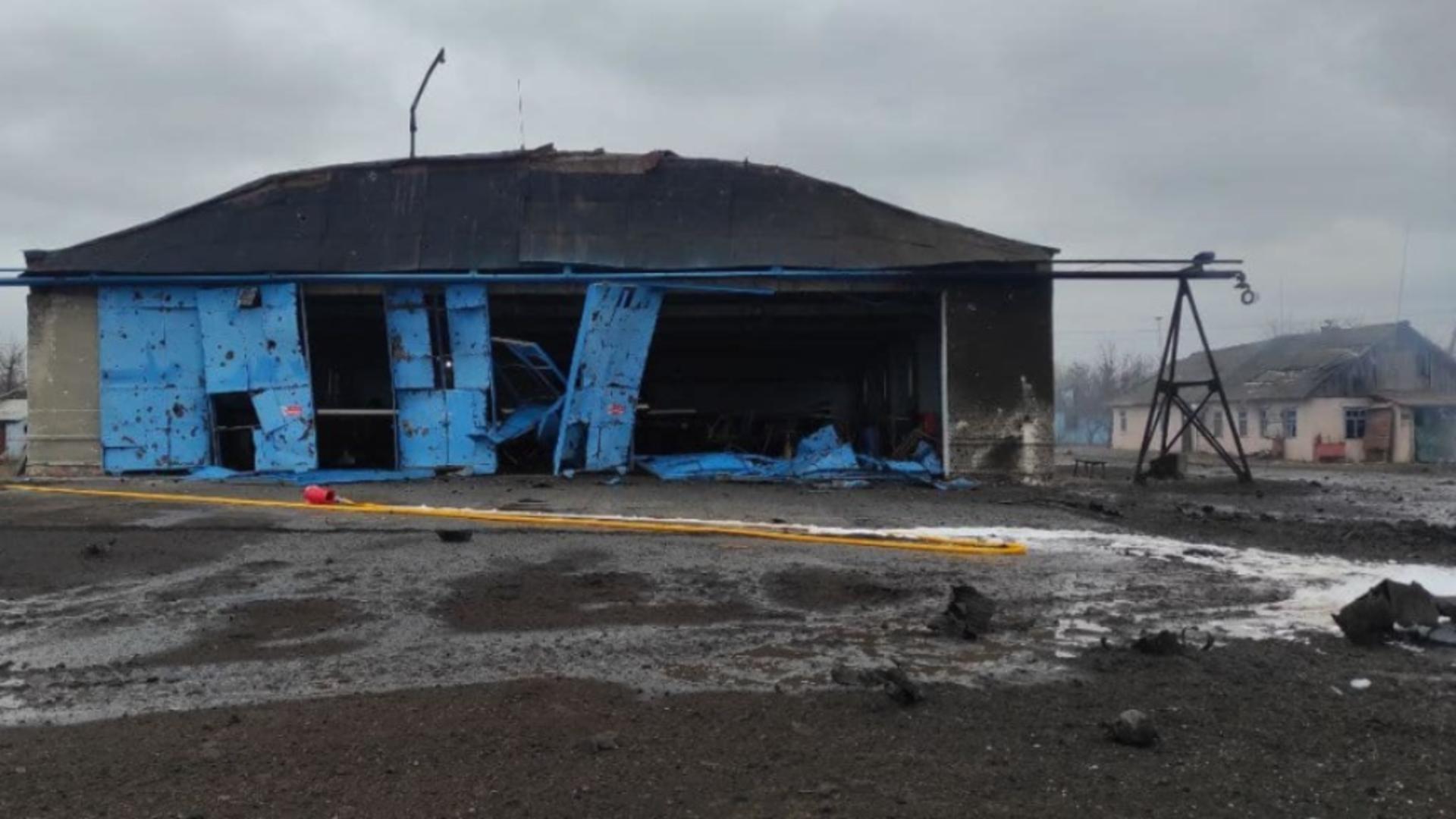 Avioanele ruse au distrus aerodromul Korotych de lângă Harkov/  Kharkiv Gryzodubova Aeroclub