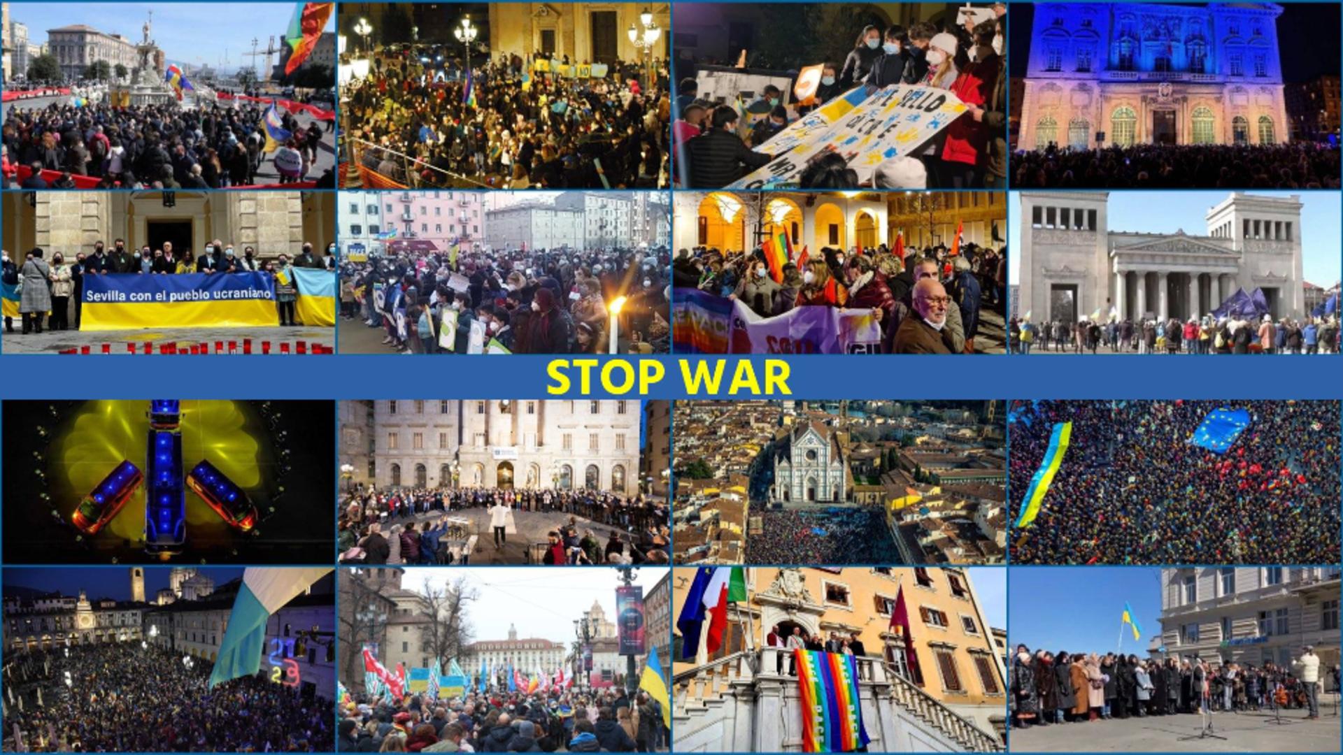 STOP THE WAR! - Protest Piața Victoriei sâmbătă: Cerem Rusiei să pună capăt masacrării vieților nevinovate ale civililor ucraineni, mulți dintre ei, copii!