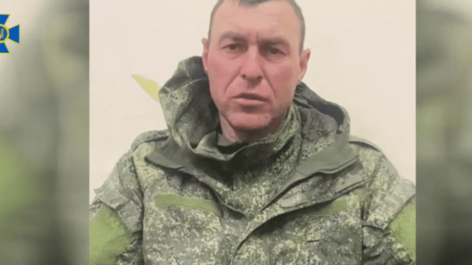 Militar rus care s-a predat/ Captură video Youtube
