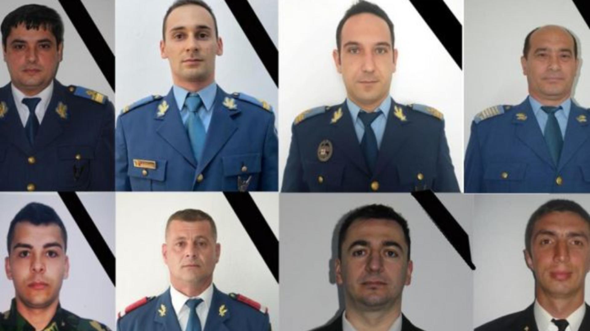 Cei 8 militari morți în tragedia aviatică de la Constanța vor fi înmormântați astăzi