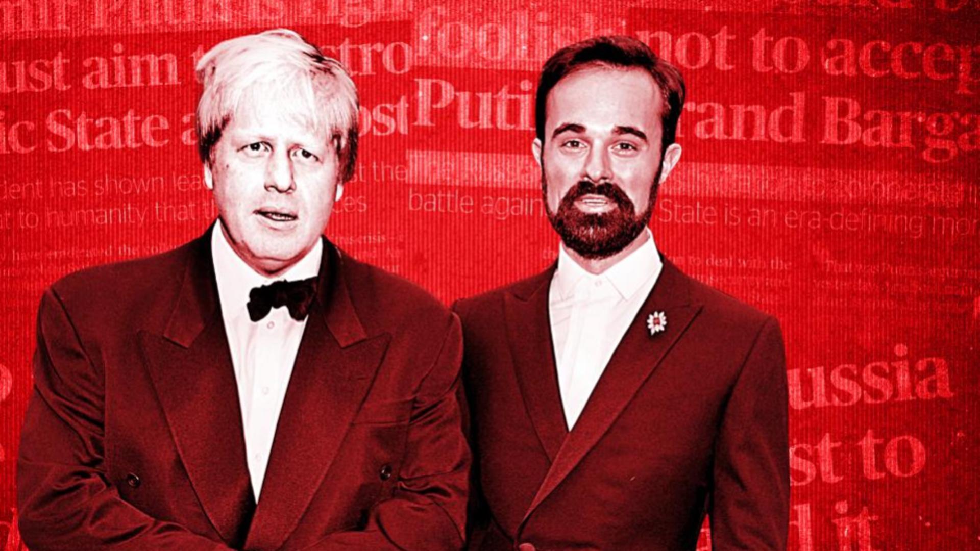 Boris Johnson, premierul Marii Britanii, și Evgheni Lebedev Foto: The Times