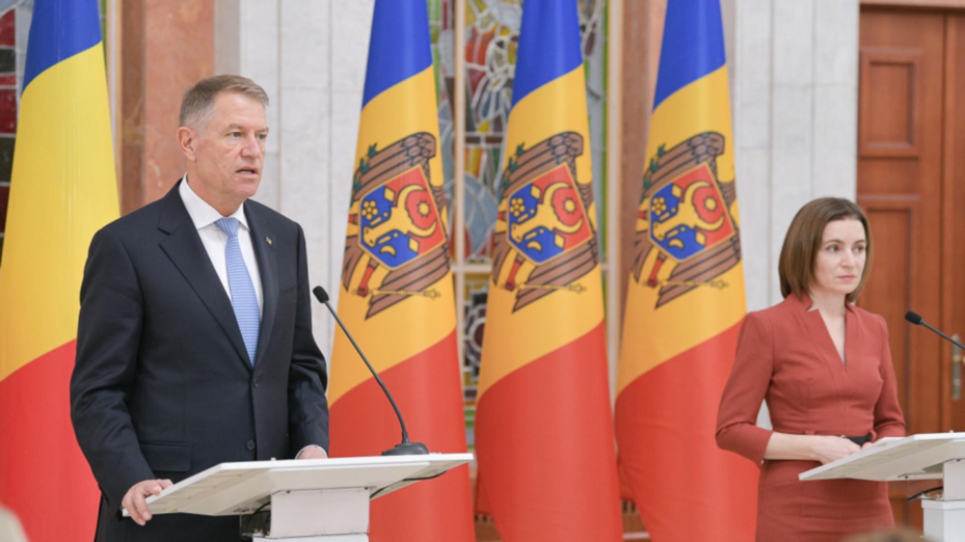 Klaus Iohannis și Maia Sandu, Chișinău, 16 martie 2022