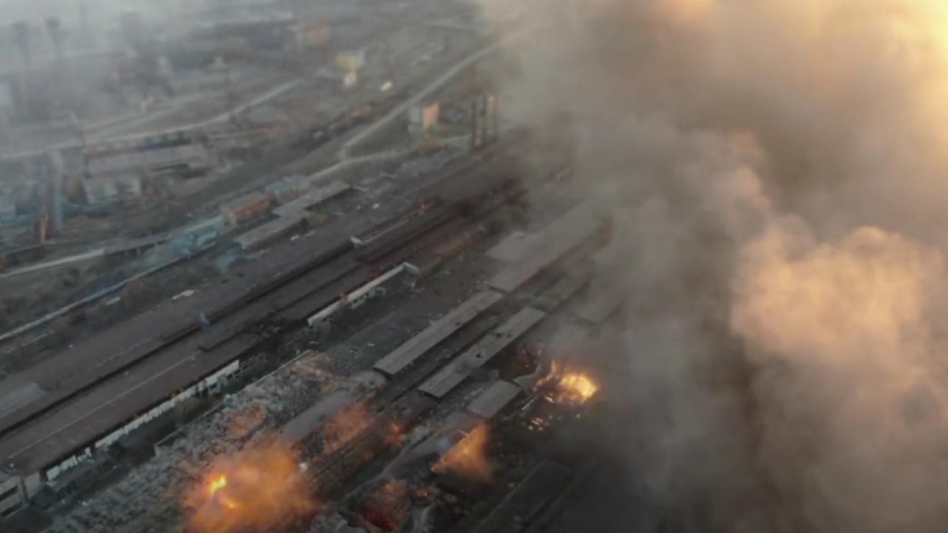 Bombardament Mariupol (sursă: azov.org.ua) - imagine de arhivă