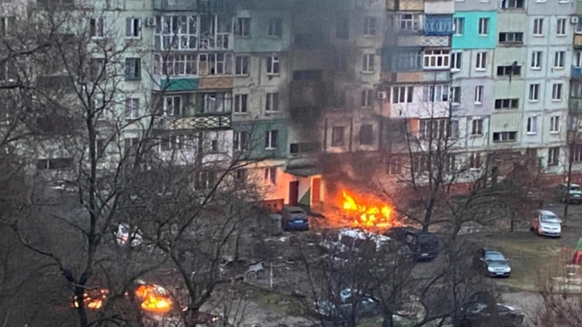 Mariupol, unul dintre cele mai lovite orașe din Ucraina. Foto/Profimedia