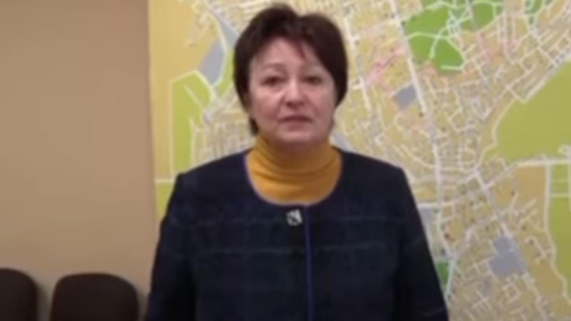 Galina Danilcenko, administratorul pro-rus din Melitopol. Foto/Captură video