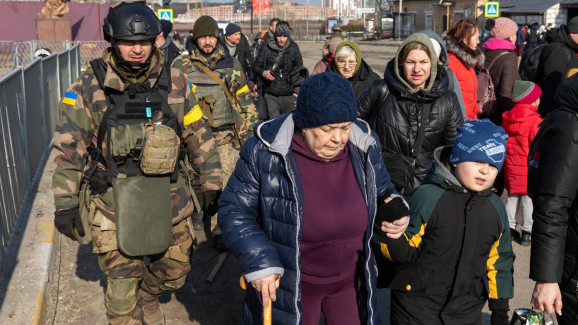 Refugiați din Ucraina după invazia Rusiei Foto: Profi Media