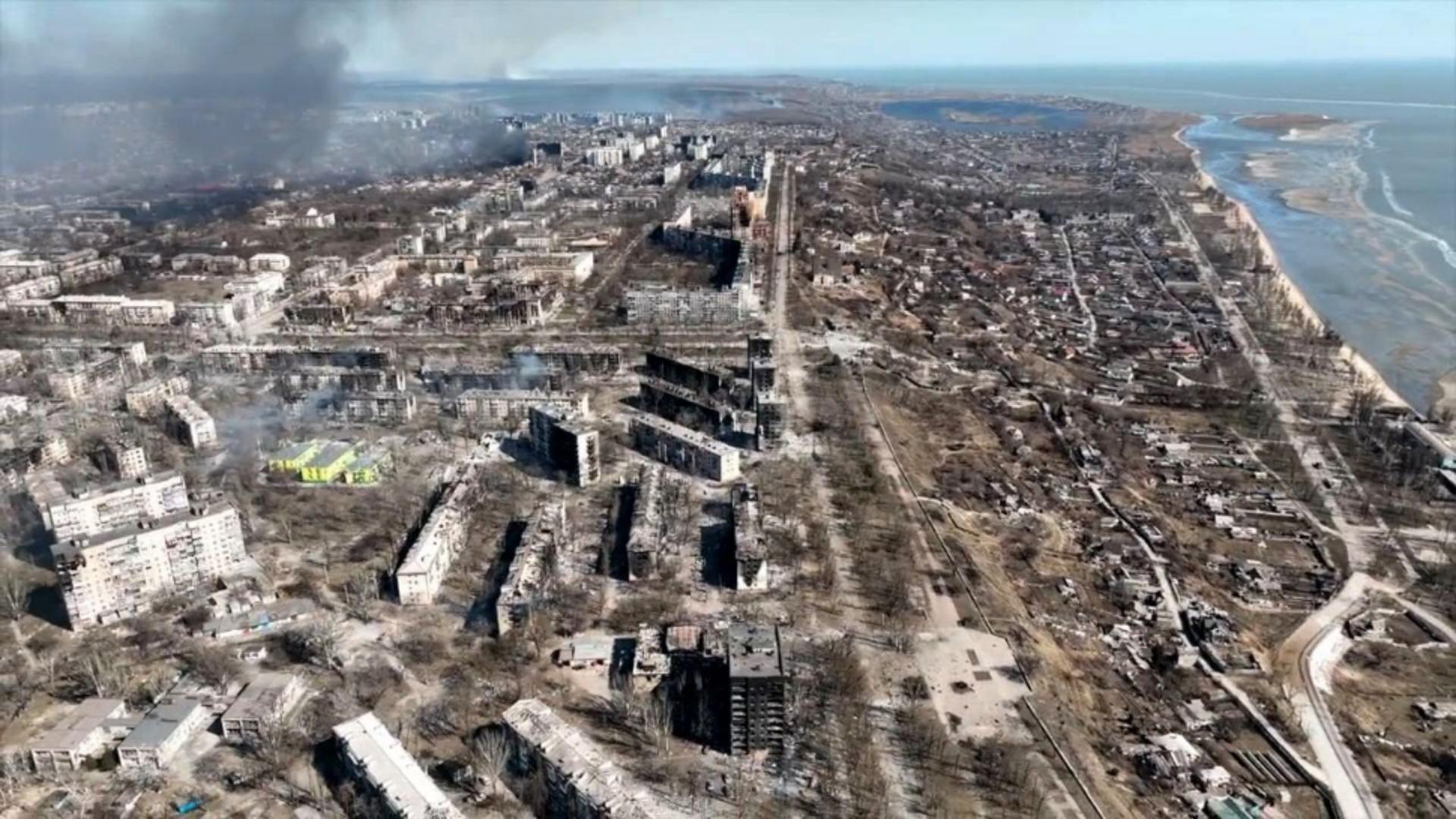 Mariupol, unul dintre cele mai lovite orașe din Ucraina. Foto/Profimedia  