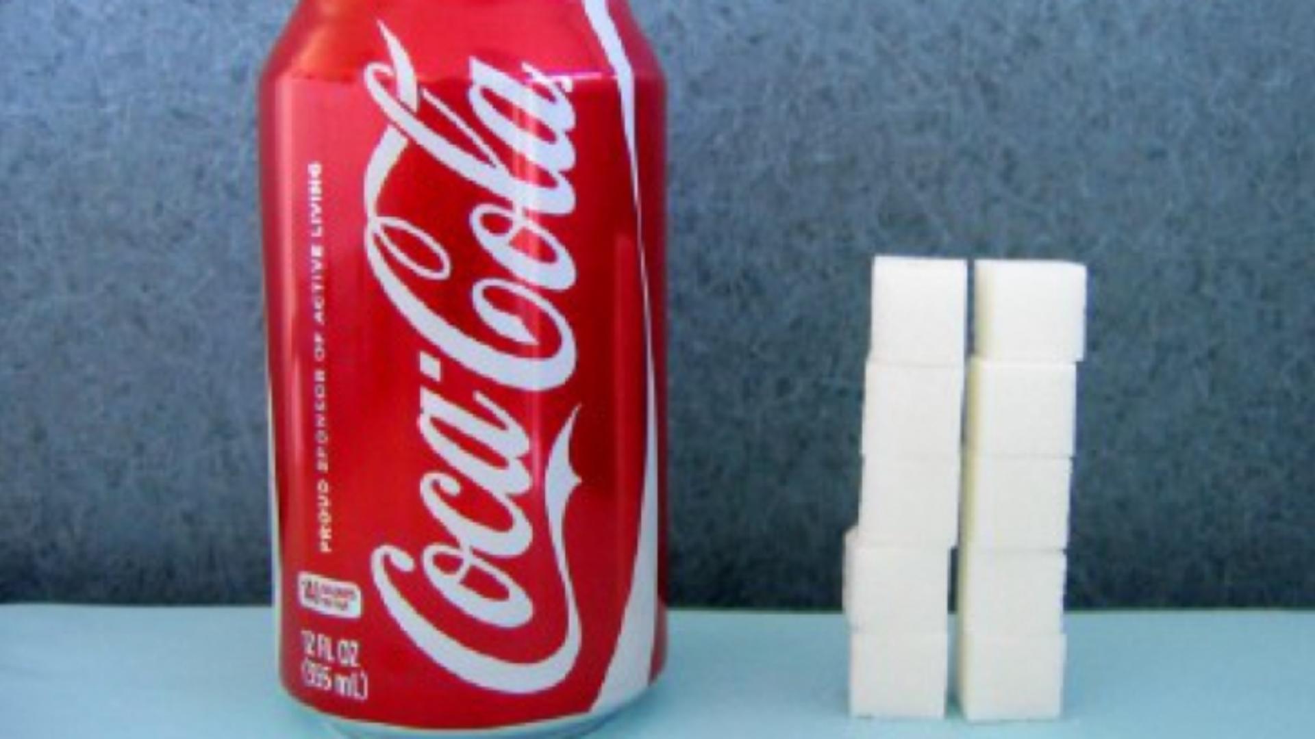 Cantitatea de zahăr dintr-un pahar de Cola