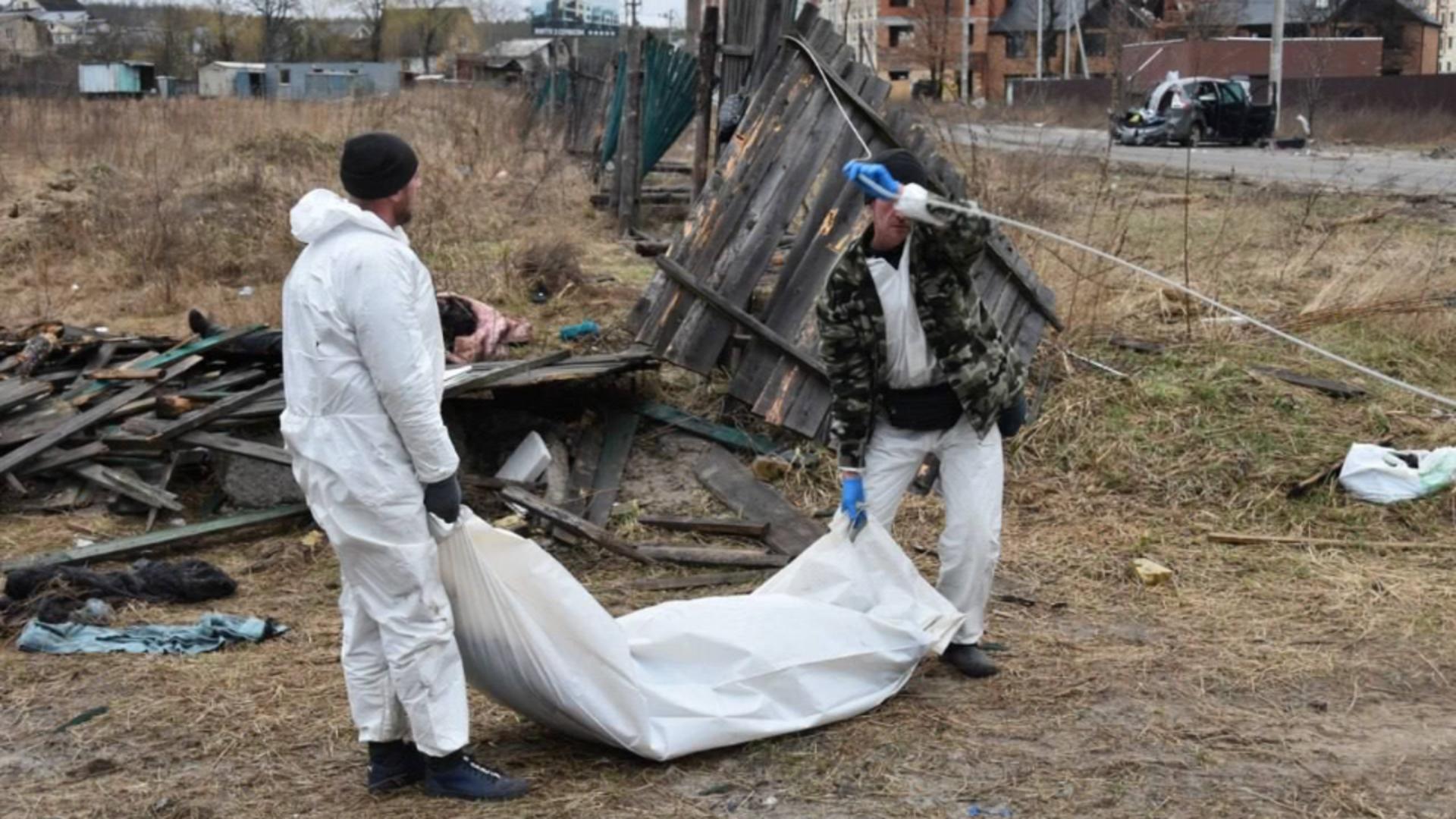 Cadavre civili Bucha, Ucraina / Foto: Twitter Mihailo Podoliak, consilier prezidențial