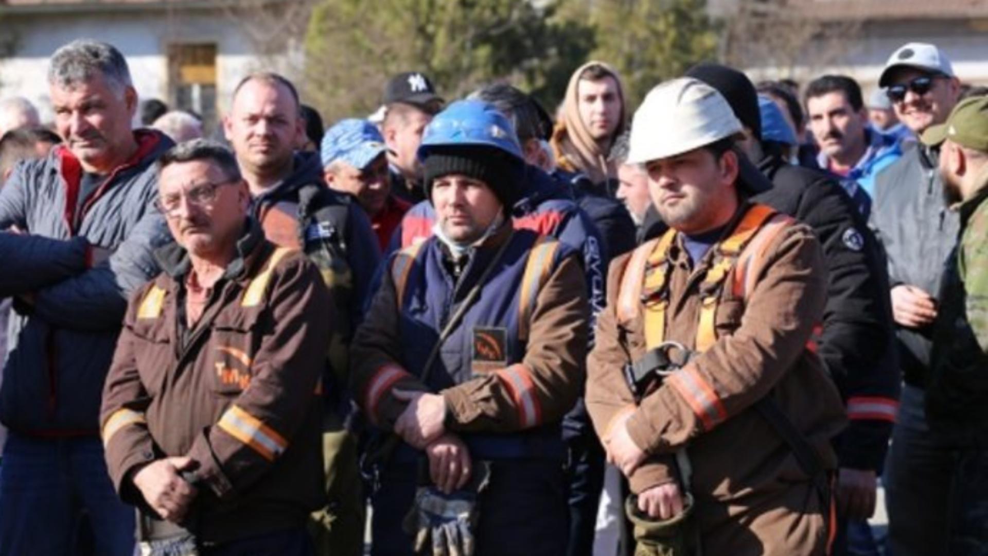 Protest la Combinatul siderurgic Reșița, cu capital rusesc