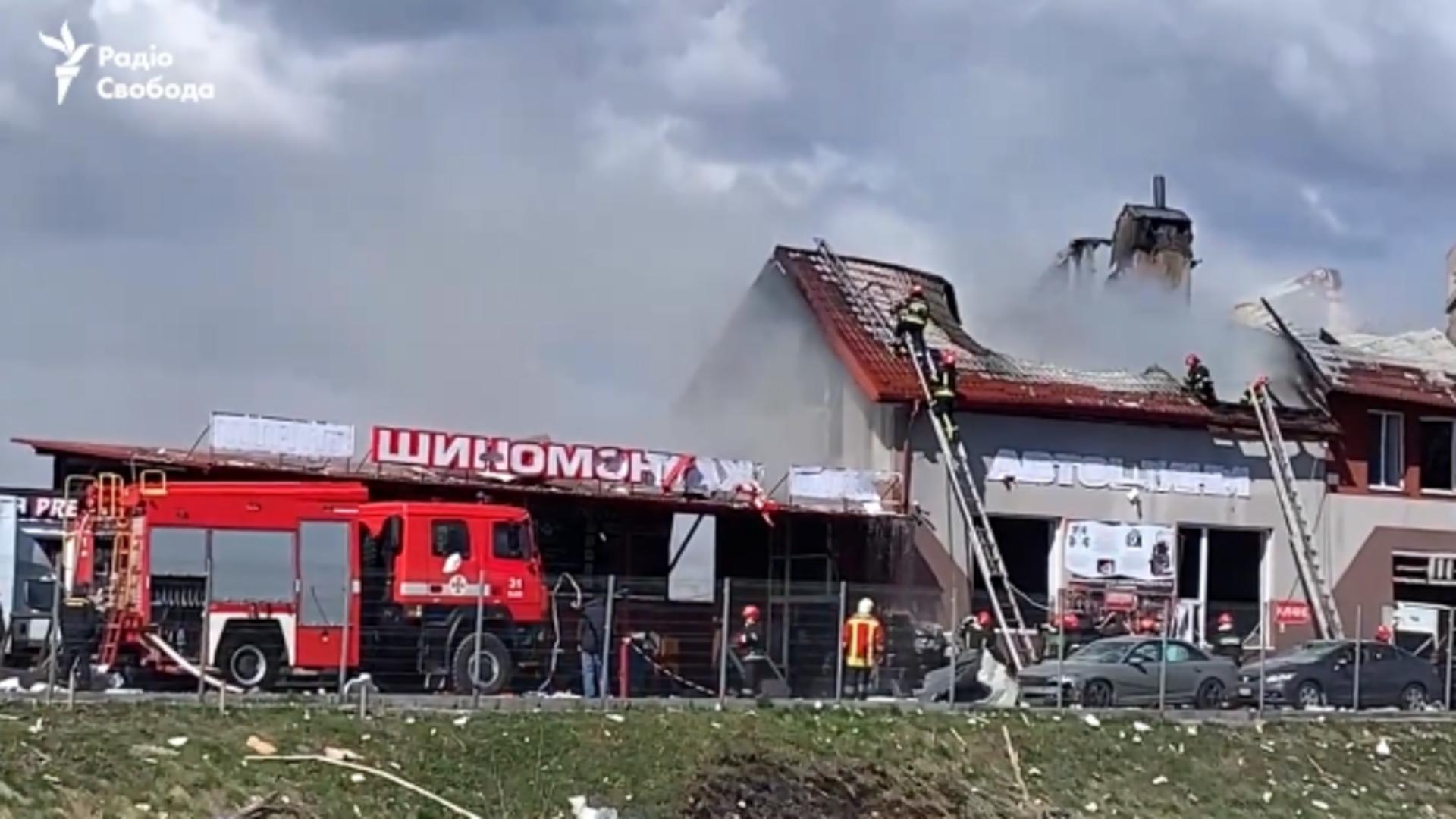 Bombardamente Lviv/ Captură video Nexta twitter