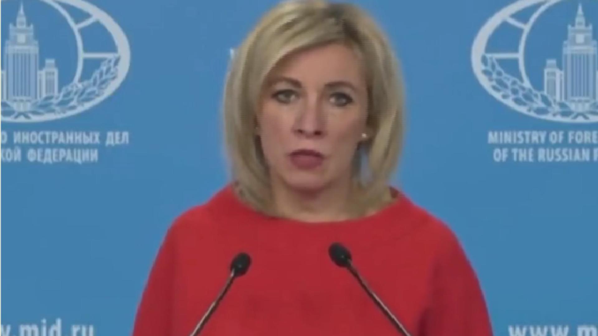 Purtătoarea de cuvânt a ministerului rus de externe, Maria Zaharova / Captură video