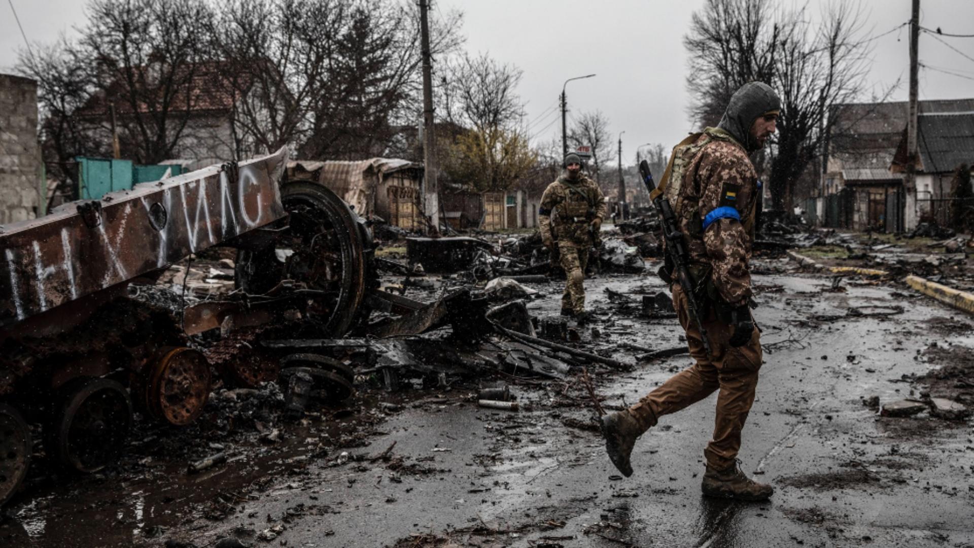 Zeci de ucraineni au fost masacrahți de ruși în Bucha. Foto/Profimedia