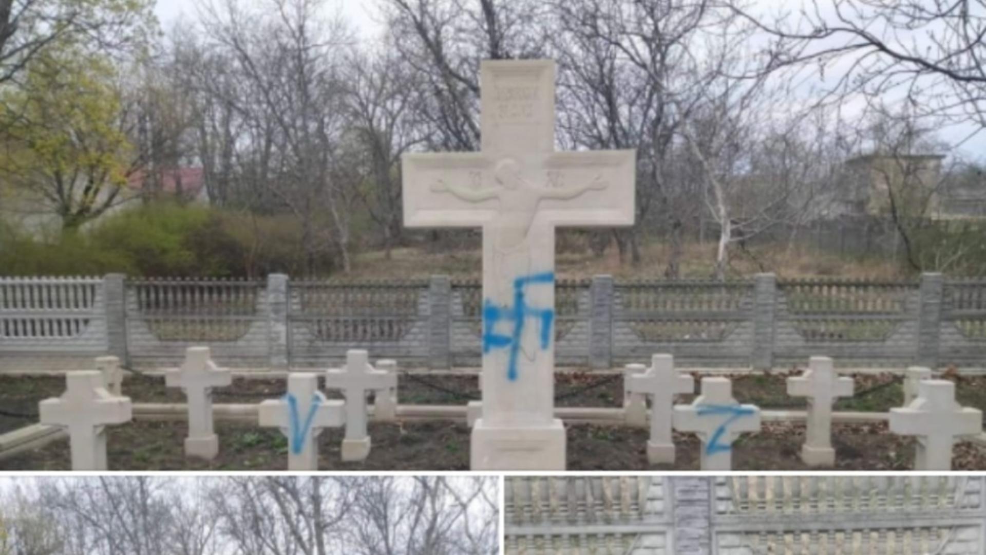 Cimitir românesc din Moldova, vandalizat. Foto/FB
