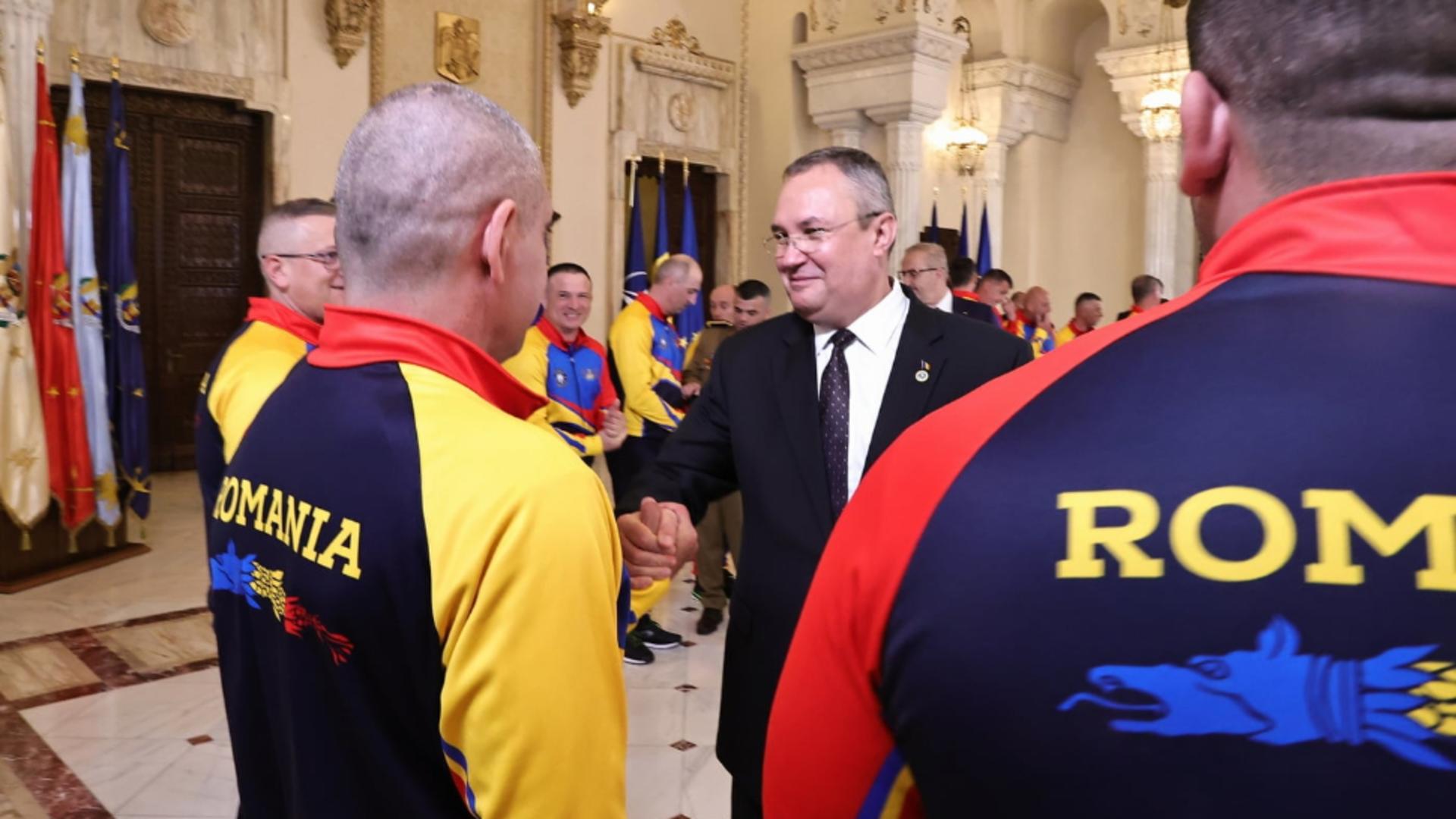 Nicolae Ciucă, alături de sportivi: „Faptul că România va fi prezentă la Jocurile Invictus de la Haga este o dovadă a curajului”