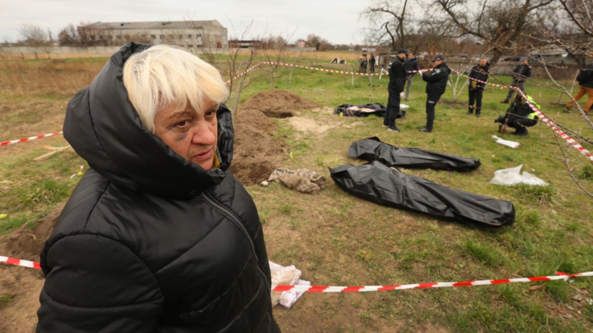 Alte 9 cadavre ale unor civili, cu „urme de tortură”, găsite la Borodianka, după retragerea rușilor Foto: Profi Media
