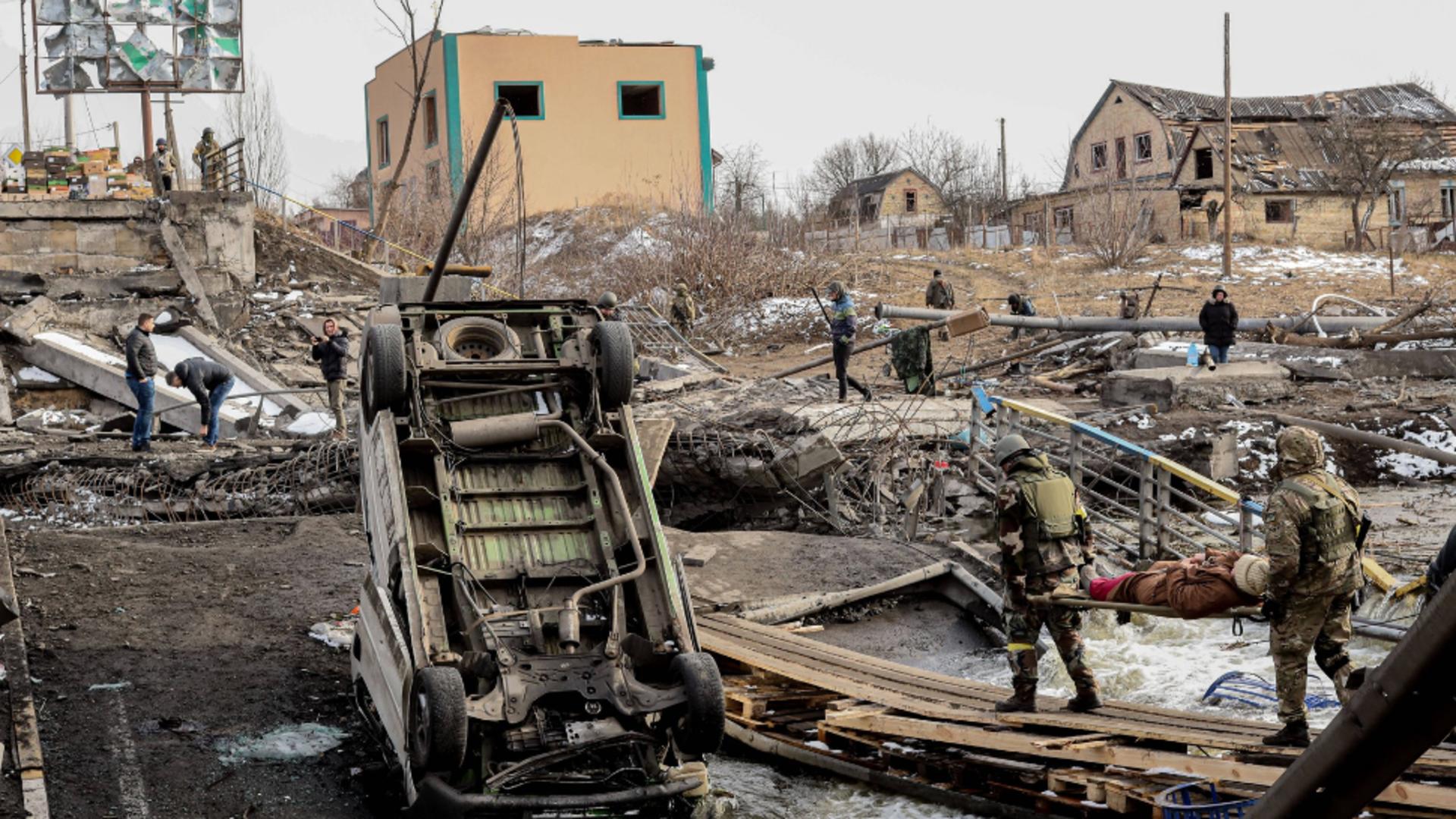 Orașele ucrainene rezistă eroic în fața asaltului rusesc. Foto/Profimedia