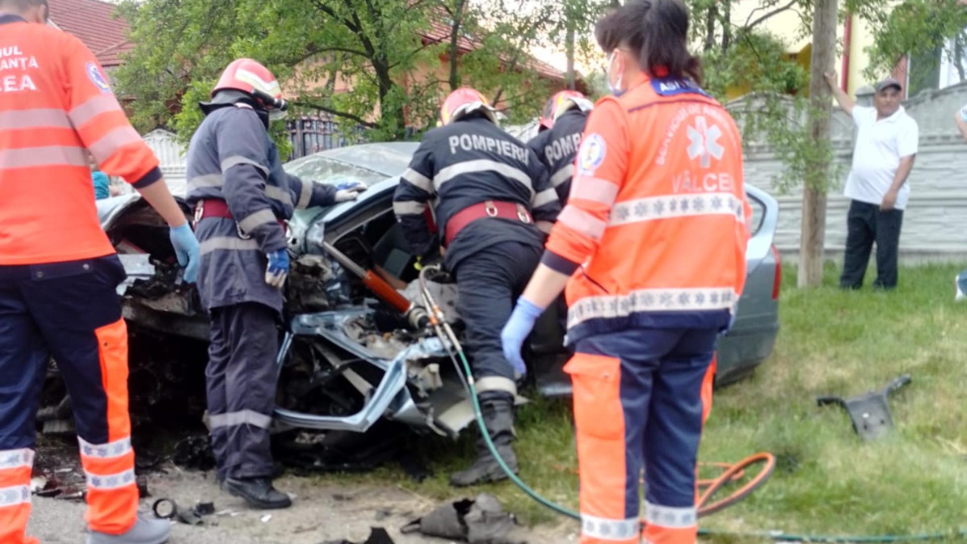 Accident pe un drum județean din Vâlcea