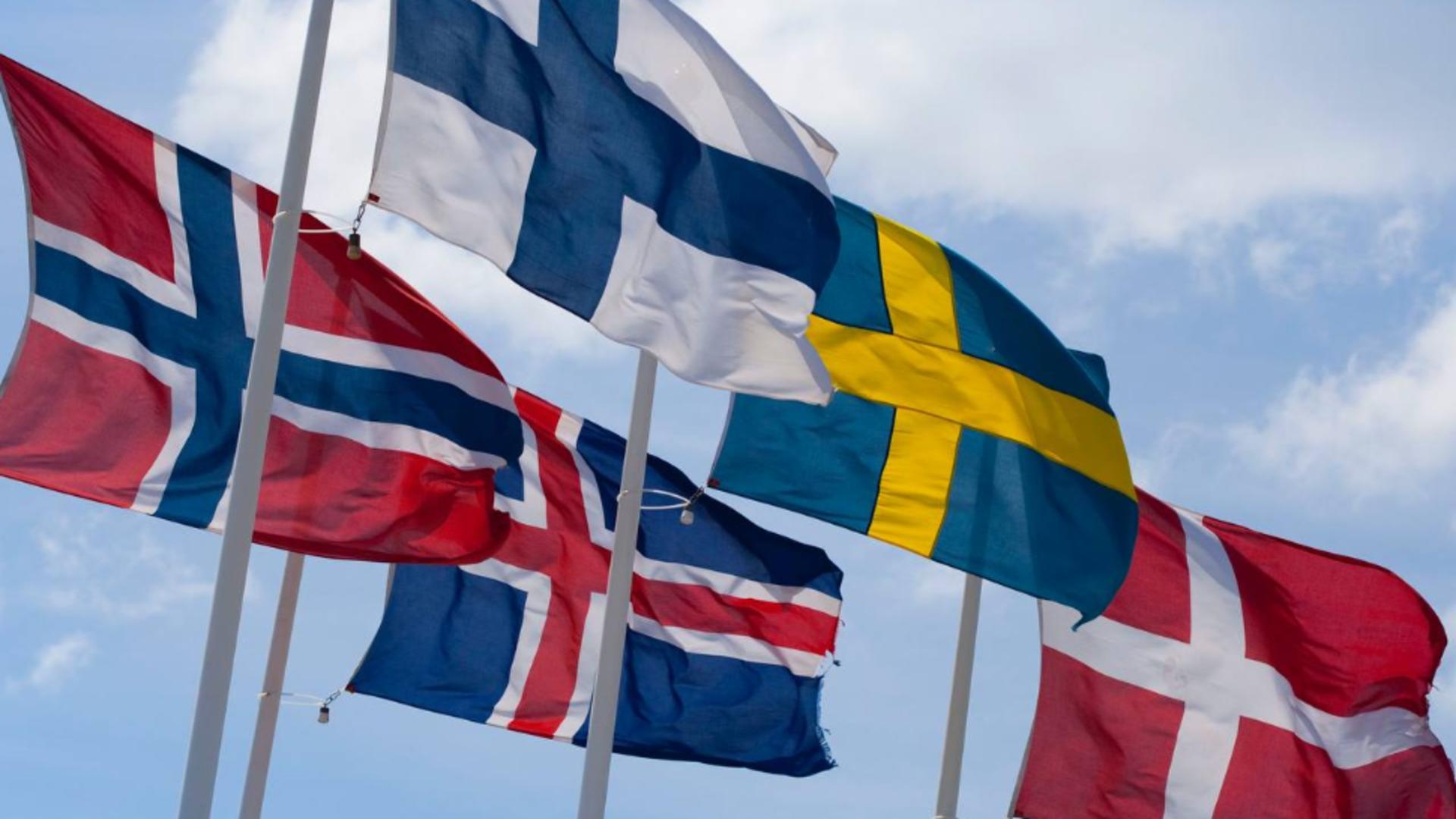 Steaguri țări scandinave/ Twitter Nexta