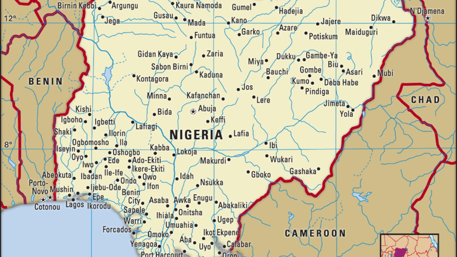 Hartă Nigeria / Captură foto