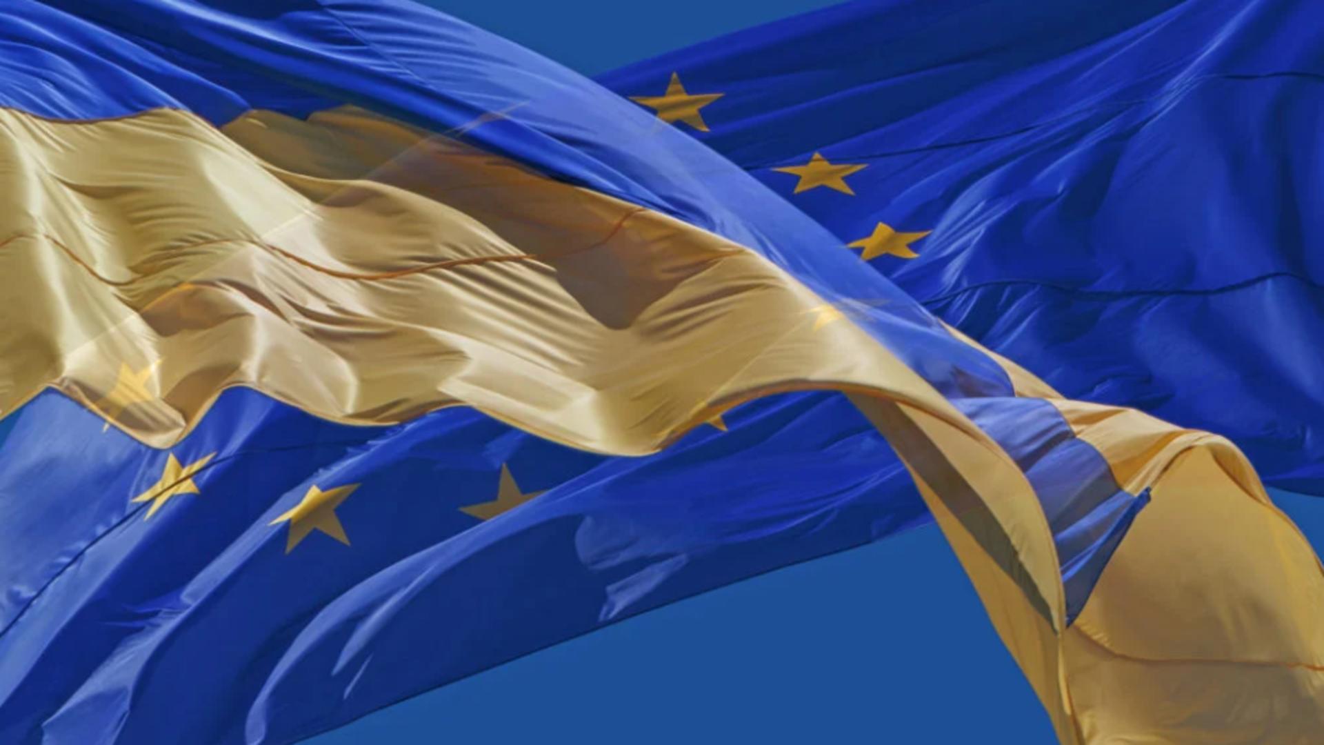 Steaguri UE și Ucraina/ Foto: Profimedia