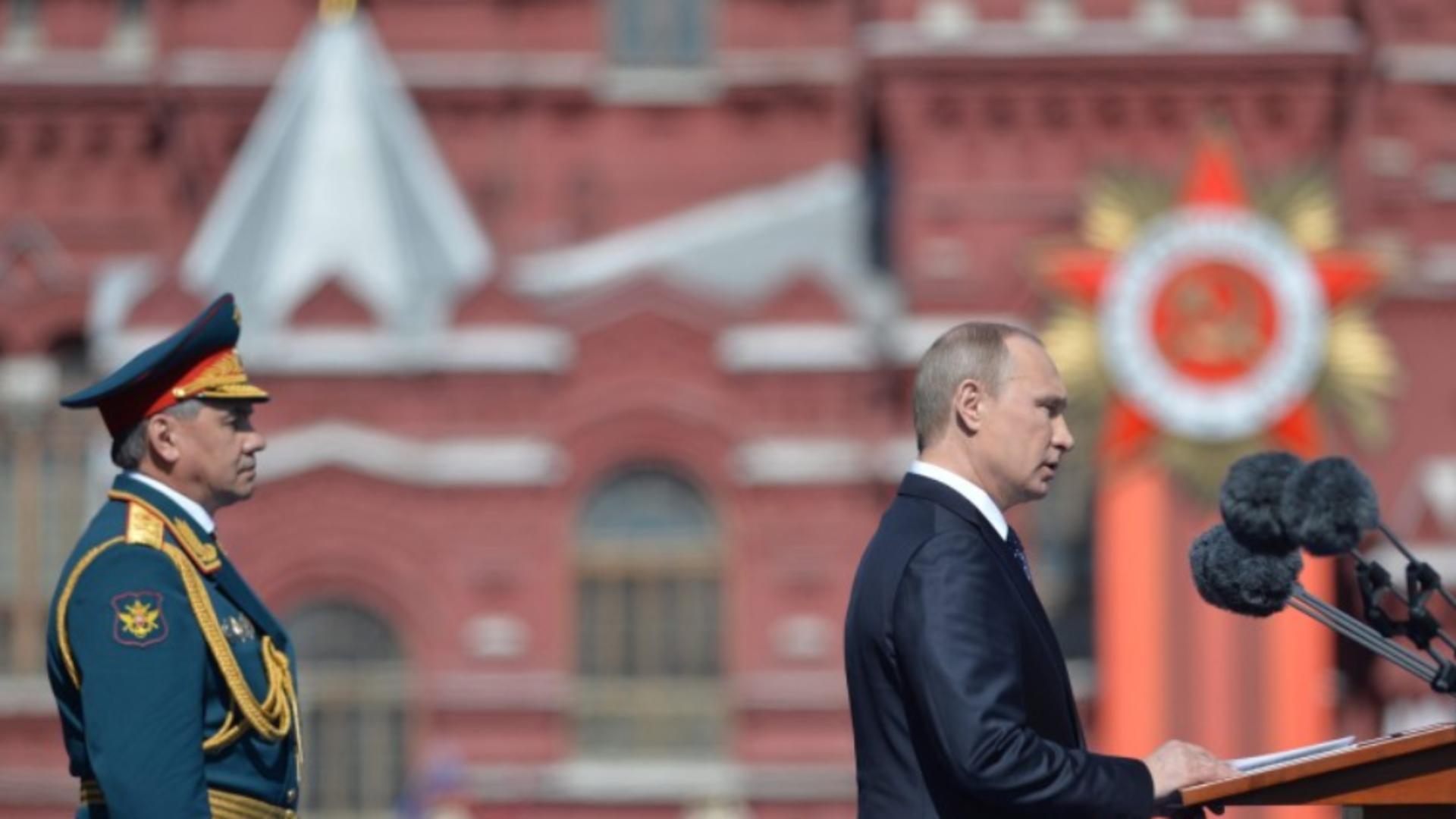 Vladimir Putin și Serghei Șoigu, ministrul rus al apărării