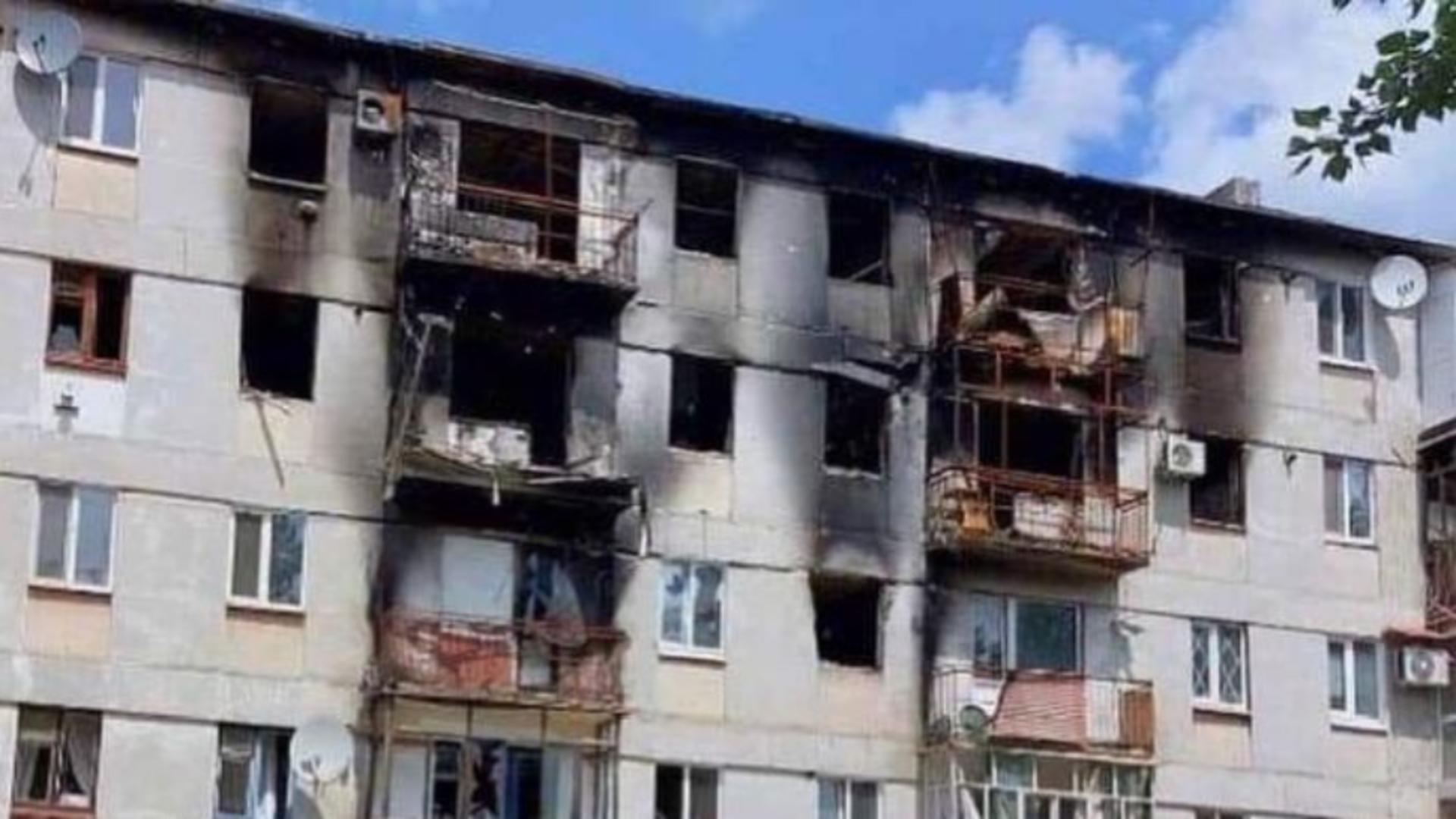 Bloc de locuințe din Luhansk (foto: UP)