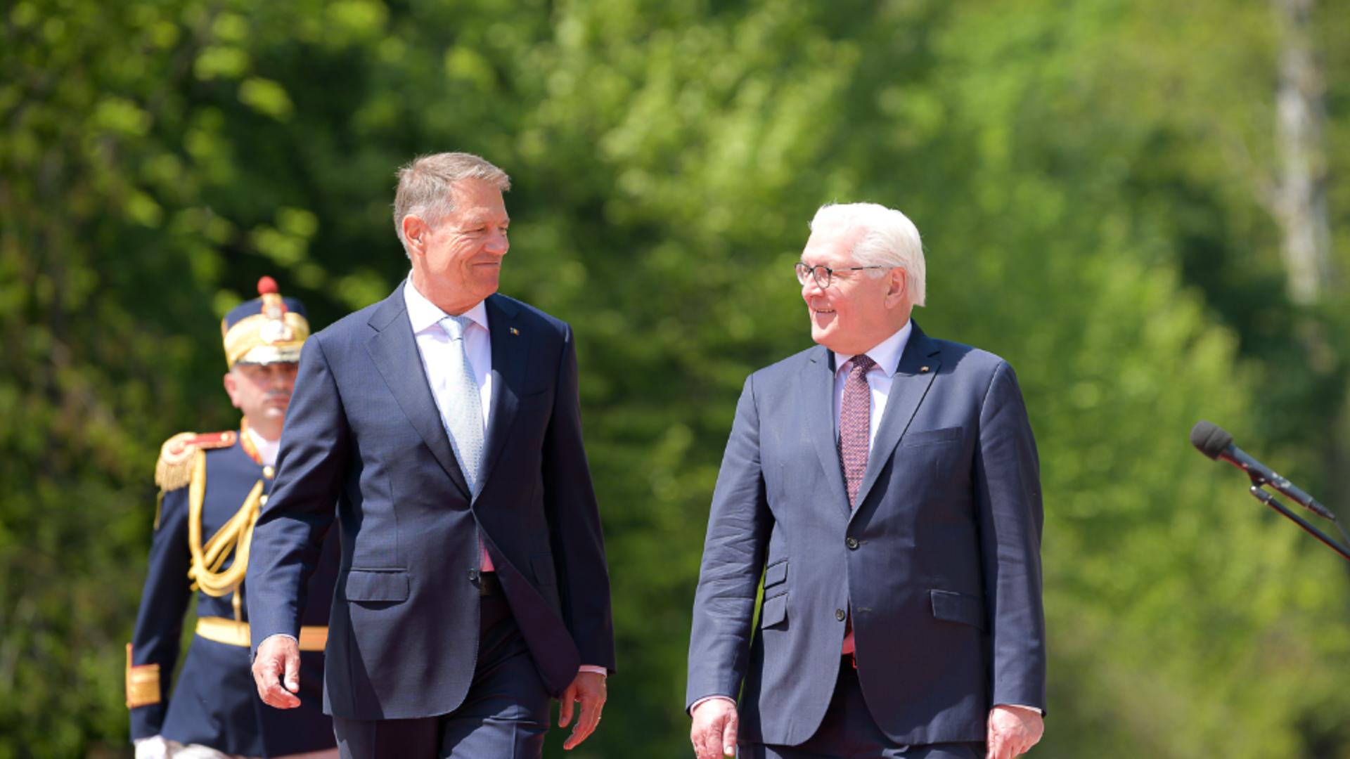 Klaus Iohannis și președintele Germaniei, Frank-Walter Steinmeier/ Foto: Administrația Prezidențială