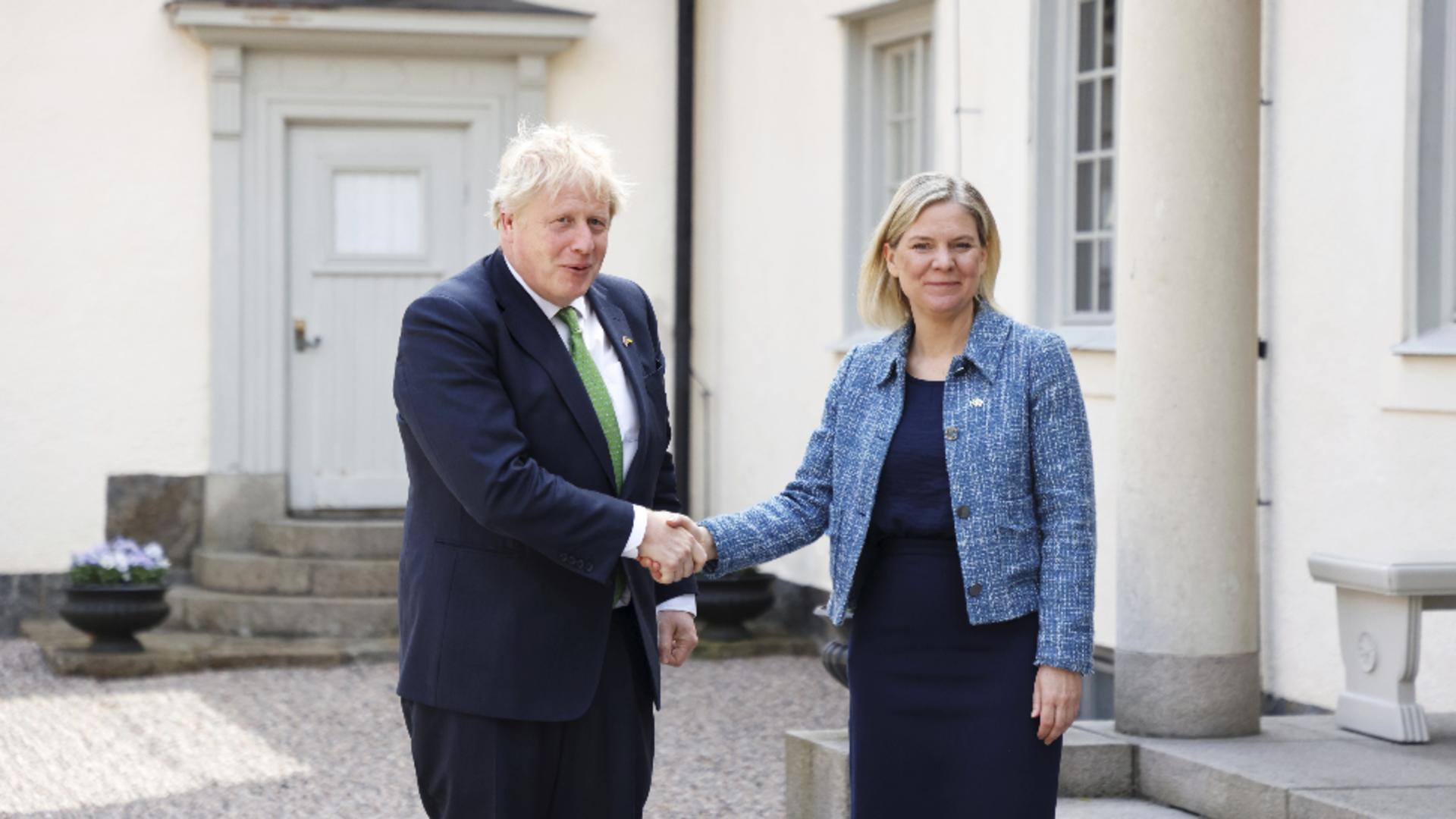 Boris Johnson și Magdalena Andersson / Foto: Profi Media
