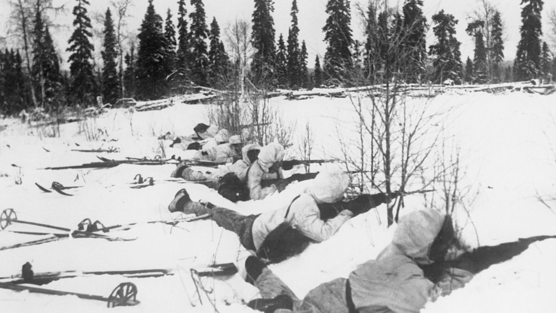 Soldați finlandezi în "războiul de iarnă 1939-1940)