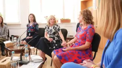 Carmen Iohannis și Jill Biden. Foto/Carmen Iohannis FB