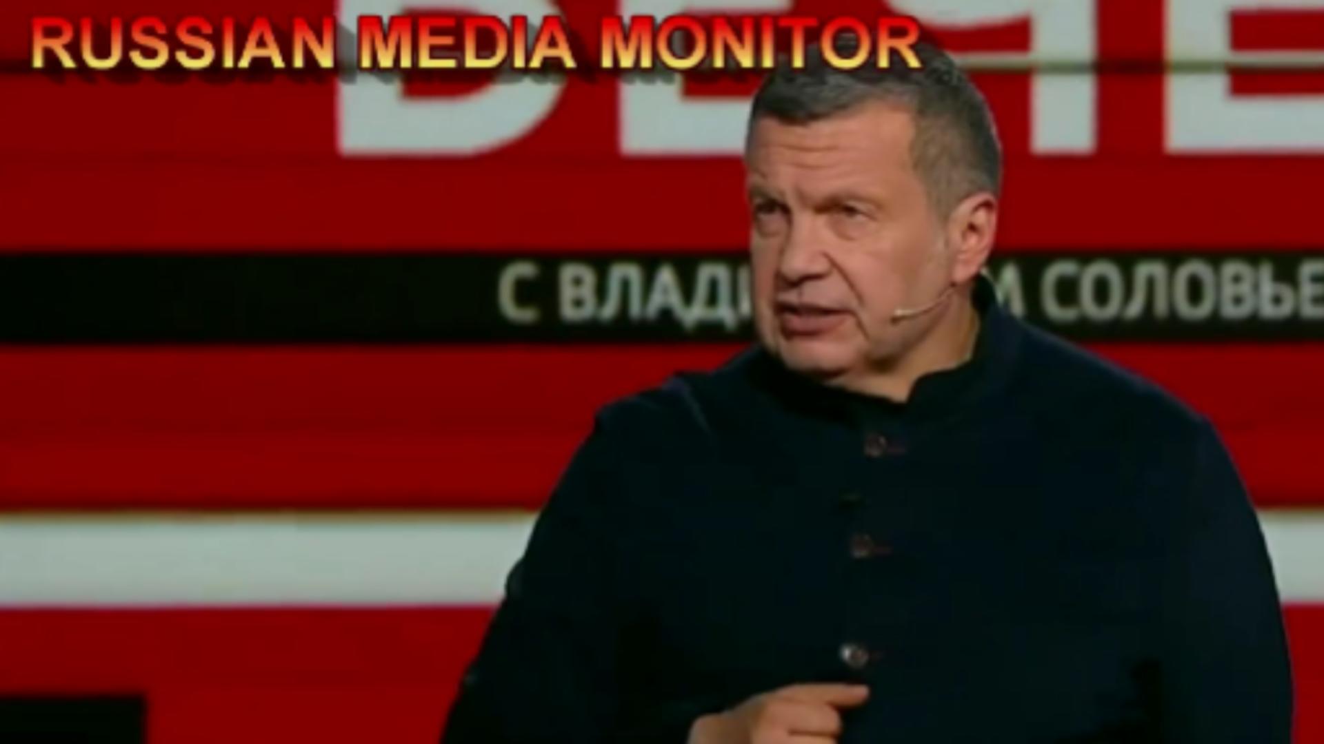 Vladimir Solovivo, prezentator TV rus/ Captură video